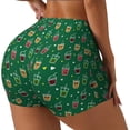 thumbnail image 1 of Fotbe Milk Tea Shorts Sin Costuras – Shorts Deportivos de Cintura Alta para Mujer, Elásticos para Gimnasio, Yoga, Running o Ciclismo-Small, 1 of 8
