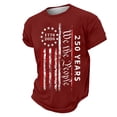 thumbnail image 4 of xfsWaSs Mens 250th Anniversary T Shirts American Flag T-Shirt Patriotic Shirts Short Sleeve Tshirt 4th Of July Shirts Holiday Celebration Comfy Tee Shirts, 4 of 4