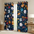 thumbnail image 2 of Manfei Cartoon Rugby Soccer Black Out Curtains, Basketball Player Curtains Pack of 2 (42x63 Each), Cartoon Football Soccer Bedroom Curtains, Living Room Curtains Decor, 2 of 6