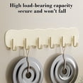 thumbnail image 3 of Wall Hooks Adhesive Hanging Rack with 6 Hooks for Bathroom Kitchen Entryway Storage Decor, 3 of 6