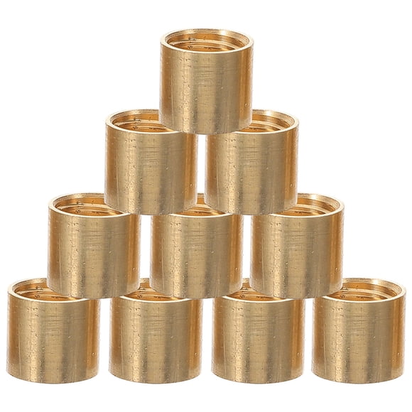 KAKOWELY Embouts de Queue de Billard 10 Pcs en Laiton, Pièce de Rechange pour Queue de Billard, Tube de Bâton de Billard 0.37"X0.37"X0.31 Pouces