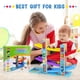 thumbnail image 2 of Juguete de pista de carreras Heirio Montessori para niños pequeños con 4 coches, 2 of 7