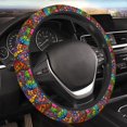 thumbnail image 4 of Uemuo Butterfly Garden Printed Car Elastic Steering Wheel Cover - Universal Car Accessory for Diverse Cars Anti-Slip, and Comfortable- 15", 4 of 8