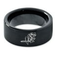 thumbnail image 2 of Tungsten Armor Shield Sword Knight Band Ring 9mm Men Women Comfort Fit Black Flat Cut Brushed Polished, 2 of 4