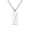 Silver, variant on Square Crack Pattern Pendant Necklace for Men Geometric Rectangle Bar Silver Black Plated Simple Minimalist Adjustable Statement Personalized Gift Jewelry Silver