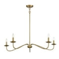 thumbnail image 4 of Trade Winds Lighting 5-Light Chandelier In Warm Brass, 4 of 7
