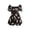 Black, variant on HCYSFG Girls Bow Print Outfit Sets 2 Piece Square Neck Short Puff Sleeve Clothing Sets Button Front Top And Shorts Matching Sets