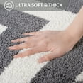 thumbnail image 3 of Exclusivo Mezcla Bathroom Rugs Mat 20x30, Extra Soft Non Slip Absorbent Water Microfiber Bath Rugs, Machine Washable Quick Dry Bath Mats for Bathroom Floor, Shower, Home Decor, Striped Grey, 3 of 8