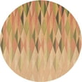 thumbnail image 1 of Ahgly Company Indoor Round Patterned Yellow Orange Area Rugs, 8' Round, 1 of 6