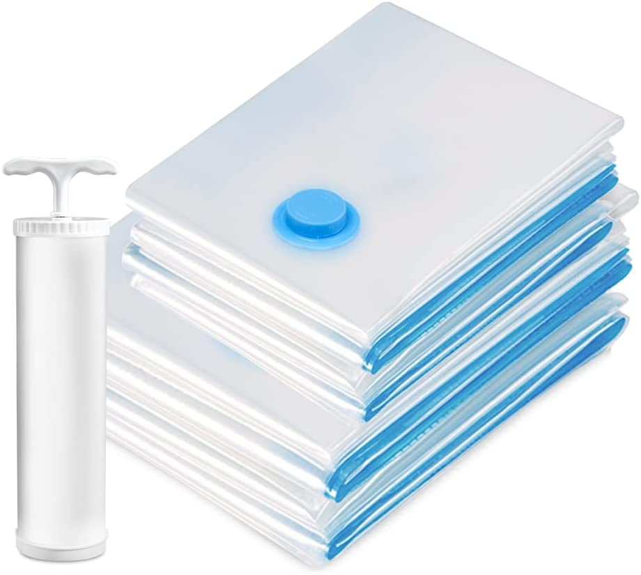 8PCS Vacuum Storage Bags with Hand Pump, Space Saver Bags Seal Sealer