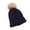 Navy1, variant on Jalioing Winter Hat for Women Thick Warm Fleece Lined Knit Cuffed Beanie Hat Fashion Thermal Beanie with Poms