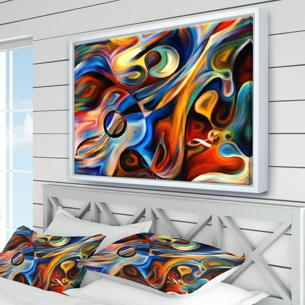 Designart ' Abstract Music and Rhythm ' Abstract Framed