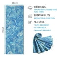 thumbnail image 2 of Blue White Tie Dye Swirl Pattern Hot Yoga Mat Towel Non Slip for Hot Yoga - Quick-Drying Yoga Mat Cover with 4 Corner Pockets with Travel Bag - Hot Yoga Towel Non Slip 70"x26", 2 of 6
