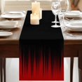 thumbnail image 3 of Table Runners 72 Inches Long Dress Scarves, Dark Red Black Ombre Farmhouse Kitchen/Dining Table Runner, Coffee Tablerunners, Modern Abstract Art Striped Gradient 18x72 Inch, 3 of 9