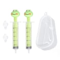 thumbnail image 1 of XYCCA 2pcs Baby Nasal Irrigator Cartoon Shaped Syringe Type Silicone Infant Nose Cleaner Rinsing Device Green Frog-0822, 1 of 5