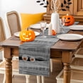 thumbnail image 3 of Table Runner Dresser Scarves 36 Inch Long,Halloween Abstract Scary Eyes Linen Dining Table Runners Bandage Black White Tabletop Scarf for Wedding Holiday Party Kitchen, 3 of 9