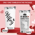 thumbnail image 3 of Wife Gifts for Wife From Husband - Best Valentines Day Gifts for Her Wife - Wifey Gifts, Anniversary Birthday Gifts for Her Wife, Wife Valentines Gifts, 20 oz Wifey Tumbler Wife Cup, 3 of 6