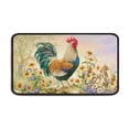 thumbnail image 2 of Chic Rooster Kitchen Mat，Luxurious Crystal Velvet with Sleek Black Edge, Sizes 120x43cm and 43x76cm, 2 of 7