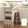 thumbnail image 4 of HOMCOM Bar Table Counter Height Dining Table with 3 Shelves, White, 4 of 10