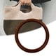 thumbnail image 3 of Asas de Bolso BLESIY Redondas de Madera Marron Oscuro, 3 of 8