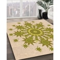 thumbnail image 3 of Ahgly Company Machine Washable Indoor Round Transitional Khaki Gold Area Rugs, 4' Round, 3 of 7