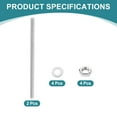 thumbnail image 3 of Uxcell 2 Pcs Tige Entièrement Filetée, M10 x 200mm Acier Inoxydable Filetages Droits avec Écrous et Rondelle Plate Barre de Tige Entièrement Cloutée pour Pinces, Cintres et Boulons en U, 3 of 6