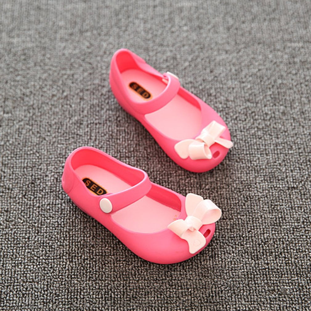 Color:Red Size:25 Children Shoes Bowknot Style Cute and Sweet Buckle Strap Closure Round Toe