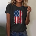 thumbnail image 5 of Vetsdori Women's 4th of July Shirts Short Sleeve Patriotic Pullover Red White and Blue Casual USA Years Anniversary Graphic,Summer Independence Day Shirts for Women Crew Neck, 5 of 7