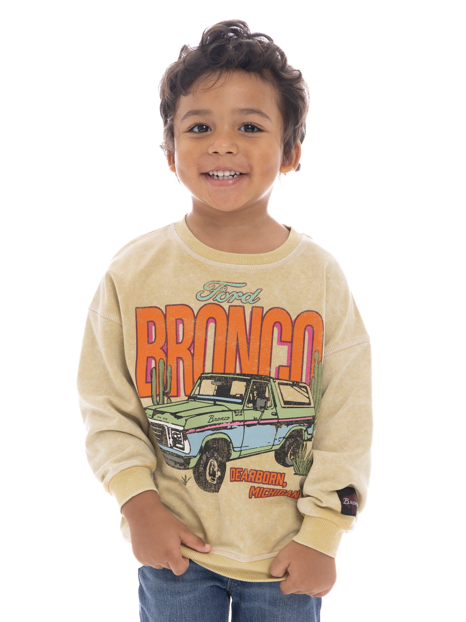 Ford Bronco Toddler Boy Graphic Crewneck Sweatshirt, Sizes 12M-5T