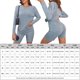 thumbnail image 2 of Bermudas Conjunto de 2 piezas a juego para mujer, top de punto informal y pantalones cortos, ropa de dormir suave y acogedora Cgtredaw Azul claro T L para Mujer, 2 of 6