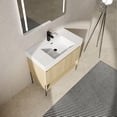 thumbnail image 2 of 36" Vanity Set with Single Resin Sink and 2-Door Modern Cabinet in Oak, Easy to Clean and Assemble for Bathroom, 2 of 7