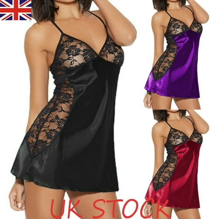 

Timstono Womens Lingerie Lace Babydoll Nightdress Sexy Nightie Sleepwear Loose Nightwear