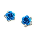 thumbnail image 2 of Xihbxyly Pendientes de Flores con Diamantes de Imitación para Mujer, Estilo Veraniego, 2 of 2