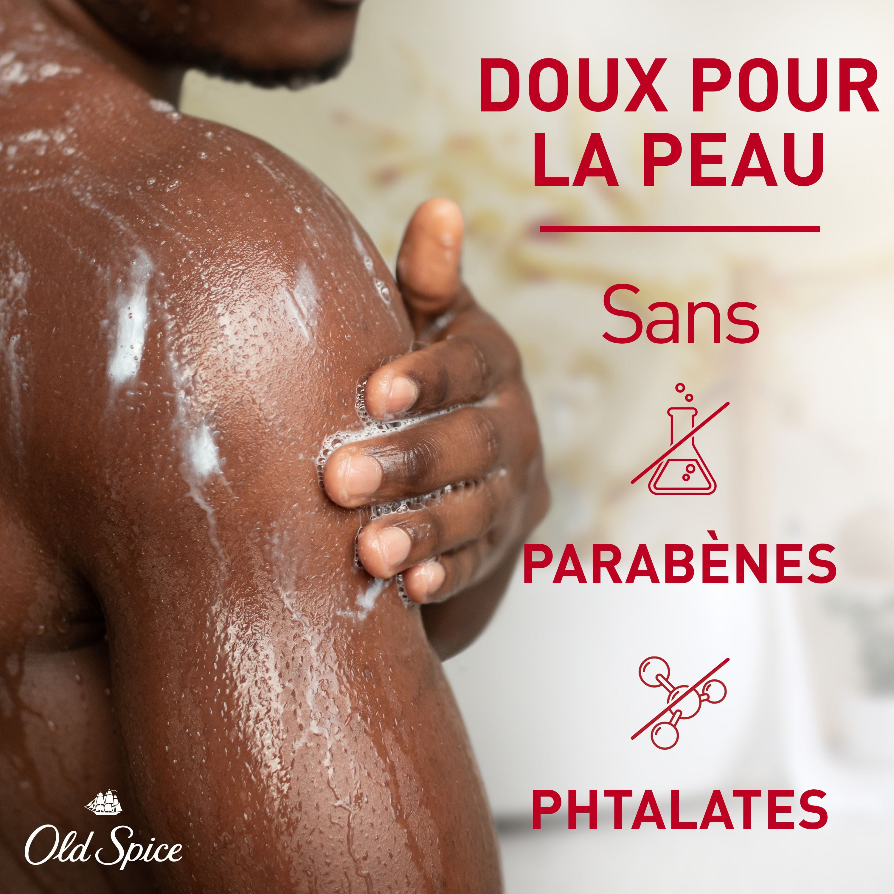 Nettoyant pour le corps pour hommes Old Spice Super Hydratation, Vanille + karité, hydratation régénératrice 24 heures sur 24, 7 jours sur 7 591ML