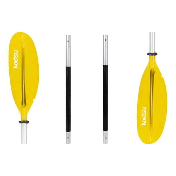 Remo para Kayak, tabla de remo, paletas de 87 , cuchillas de nailon, remo para canoa de doble punta, remo para bote, tabla de surf para kayak de goma Amarillo