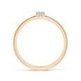 thumbnail image 2 of Angara Natural 0.15 Ct. Aquamarine Solitaire Ring in 14K Rose Gold for Women (Ring Size: 3.5), 2 of 9