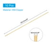 thumbnail image 2 of Uxcell 10 Pcs Brass Round Rod, 2mm x 8" Lathe Bar Stock H59 Brass Round Stock, Copper, 2 of 5