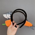 thumbnail image 2 of Diadema De Zanahoria Con Dislocación Divertida Para Niña, Diadema Antideslizante Para Lavar La Cara Con Pescado Salado Guardurnaity AP007136-02, 2 of 6