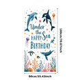 thumbnail image 3 of Marine Animals Banner Under the Sea Theme Ocean Decorations Colorful Design for Kids Party Event, 3 of 8