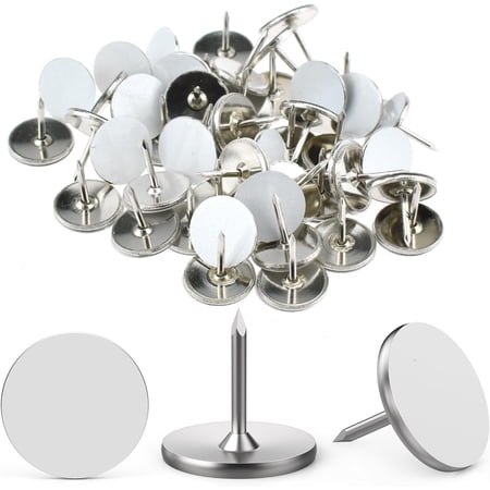50 Pack White Reflective Trail Marking Tacks 11mm Reflective Glow Tacks Hunting Reflector Tacks for Hunting Hiking Camping Tree Stand