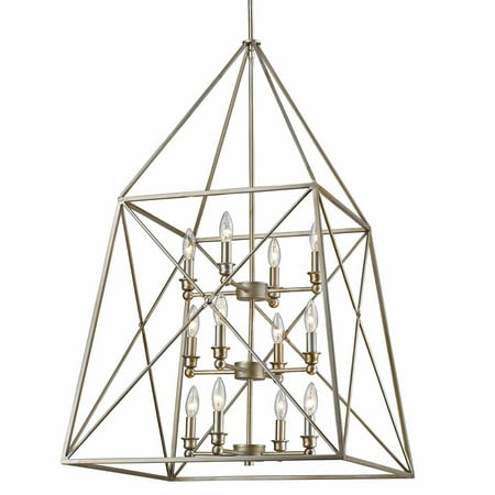 

Z-Lite 447-12 Trestle 12 Light 24 Wide Taper Candle Chandelier - Silver
