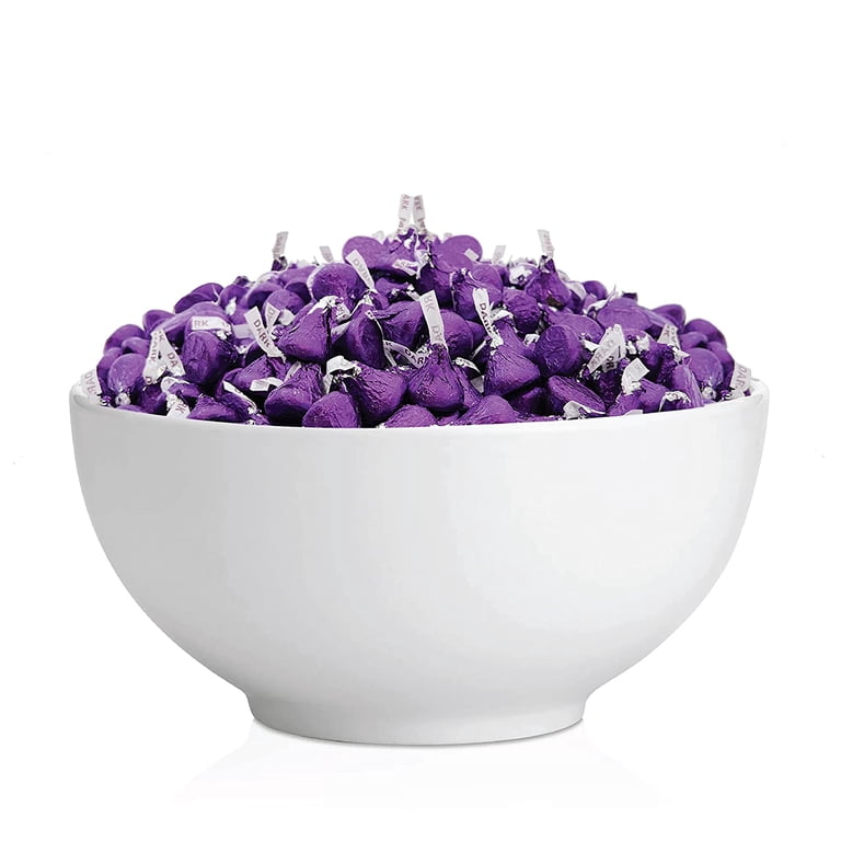 ナップサック①②郵 紫AB丸→16.14.12.14.8他AB4 HERSHEY'S KISSES Dark Chocolate Candy, Purple Wrapping, Bulk Bag