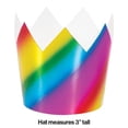 thumbnail image 2 of Metallic Rainbow Plastic Crowns (8), 2 of 2