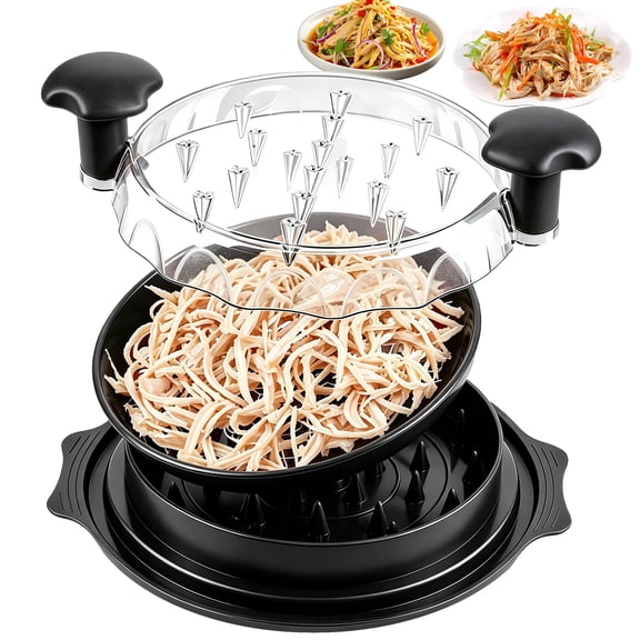 ReLuein 10 Inch Large Twist Chicken Shredding Tool, 3 Layers Meat Shredder Grinder Masher, Heat Resistant Anti-Slip Ergonomic Handle, Dishwasher Safe Shred Tool for Chicken Breast Pork Beef