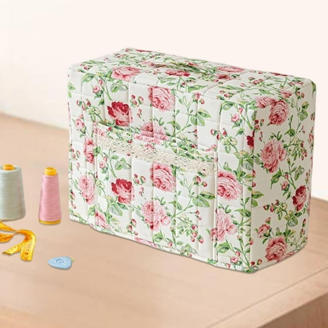 Funda para máquina de coser, funda protectora antipolvo, asa portátil, ligera, con bolsillo de almacenamiento para esquinas y estantes, para estudios Estilo A