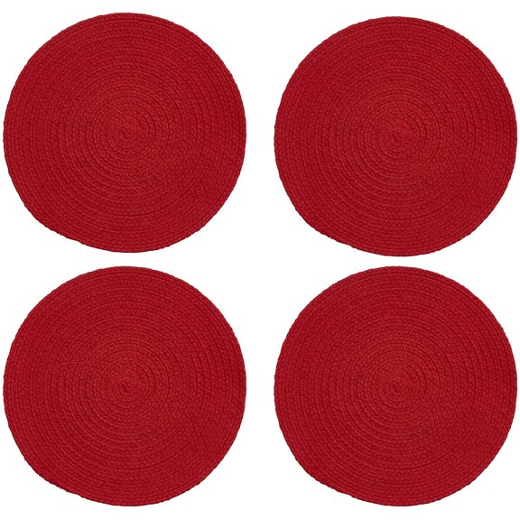Split P Red Essex Round Placemat Set of 4