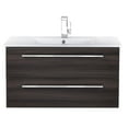 thumbnail image 3 of Cutler Kitchen and Bath Silhouette 36" Wood/Marble Bathroom Vanity in Walnut, 3 of 7