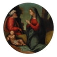 thumbnail image 2 of Tuscan School 20x21 Black Ornate Framed Double Matted Museum Art Print Titled: The Holy Family (16th Century), 2 of 5