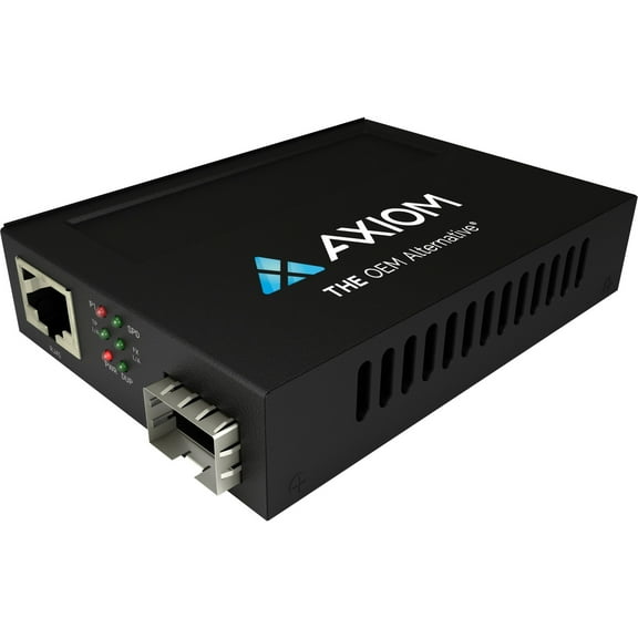 Axiom 1Gbs POE  RJ45 to SFP Fiber Media Converter, Open SFP Port