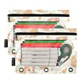 thumbnail image 2 of Lovely Hamster and Flowers 2 Pack Pencil Pouch for 3 Ring Binder Smooth Zipper Folders with Pockets Clear Window Pencil Case, 2 of 6
